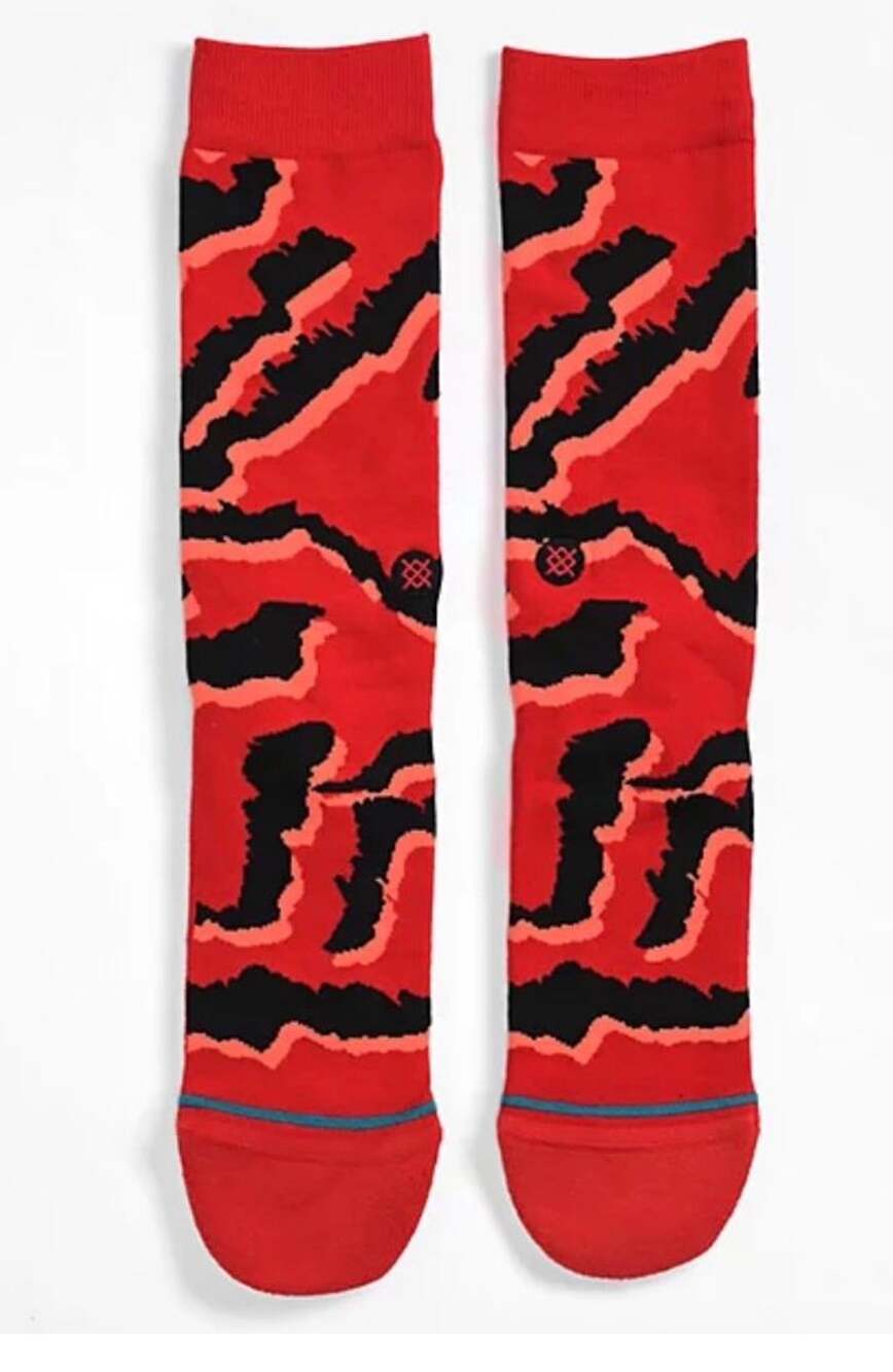 Stance Pelter Red Camo Crew Sicks Size Large